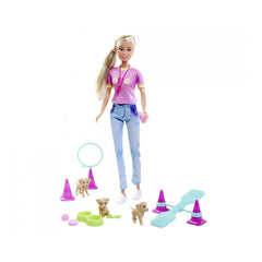 Steffi-Love - Ensemble de jeu d'entraînement pour chiens - Poupées - Ensembles de poupées - Figurines de jouet