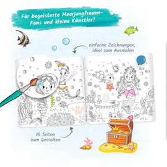 TROTSCH - Livre de coloriage autocollants sirène - Édition allemande