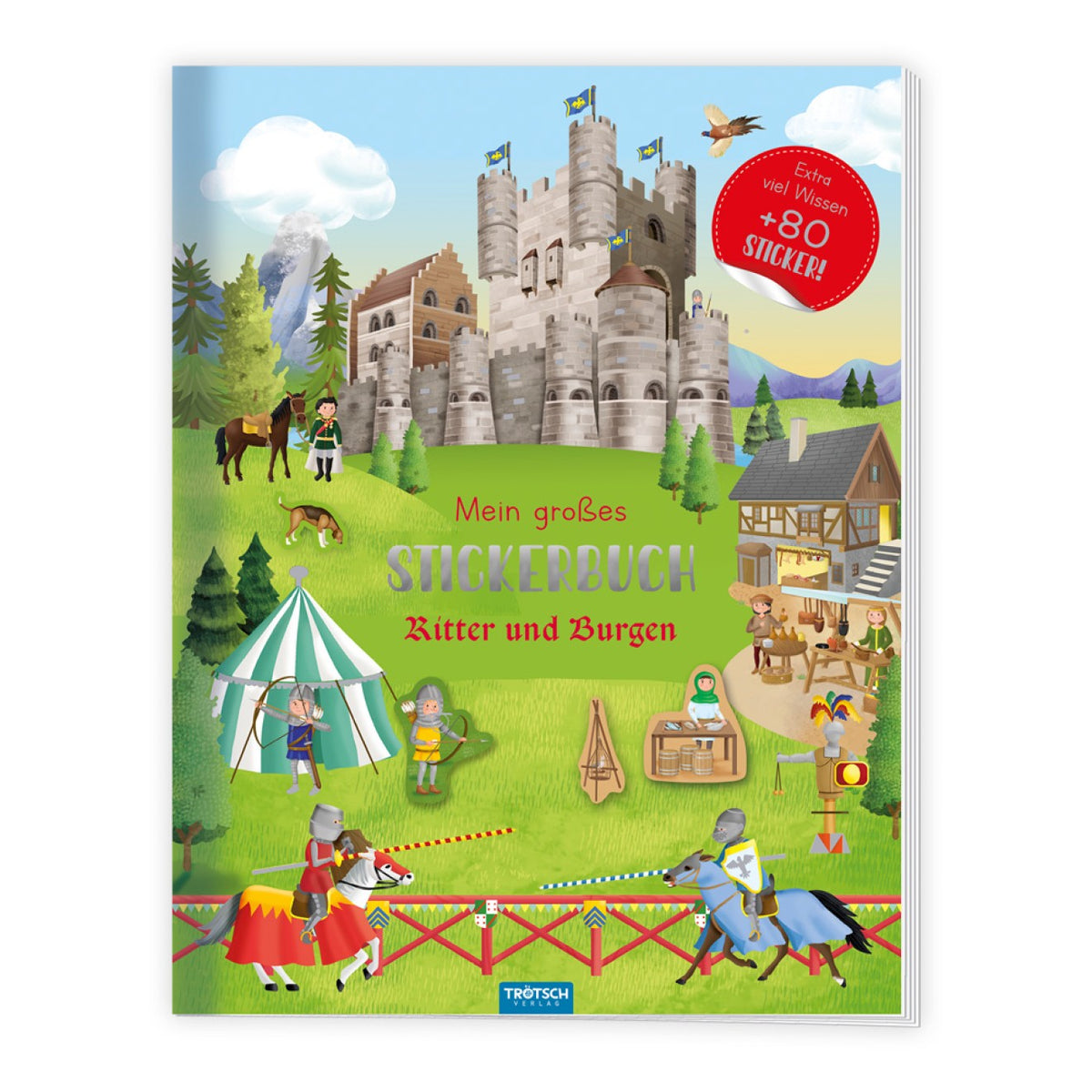Troetsch Verlag - Livres - Mon Grand Livre de Stickers Chevaliers et Châteaux - 3 Ans+