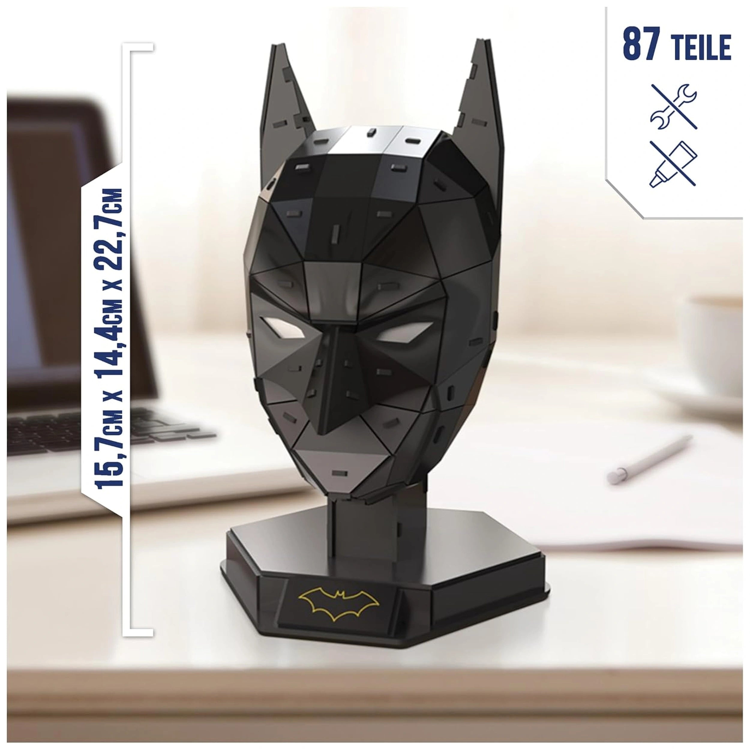Kit de construction de modèle de puzzle 3D 4D Build DC Batman Masque 90 pièces