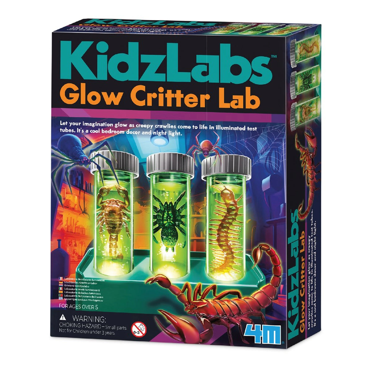 4M - KidzLabs Glow Critter Lab - Toy Playsets