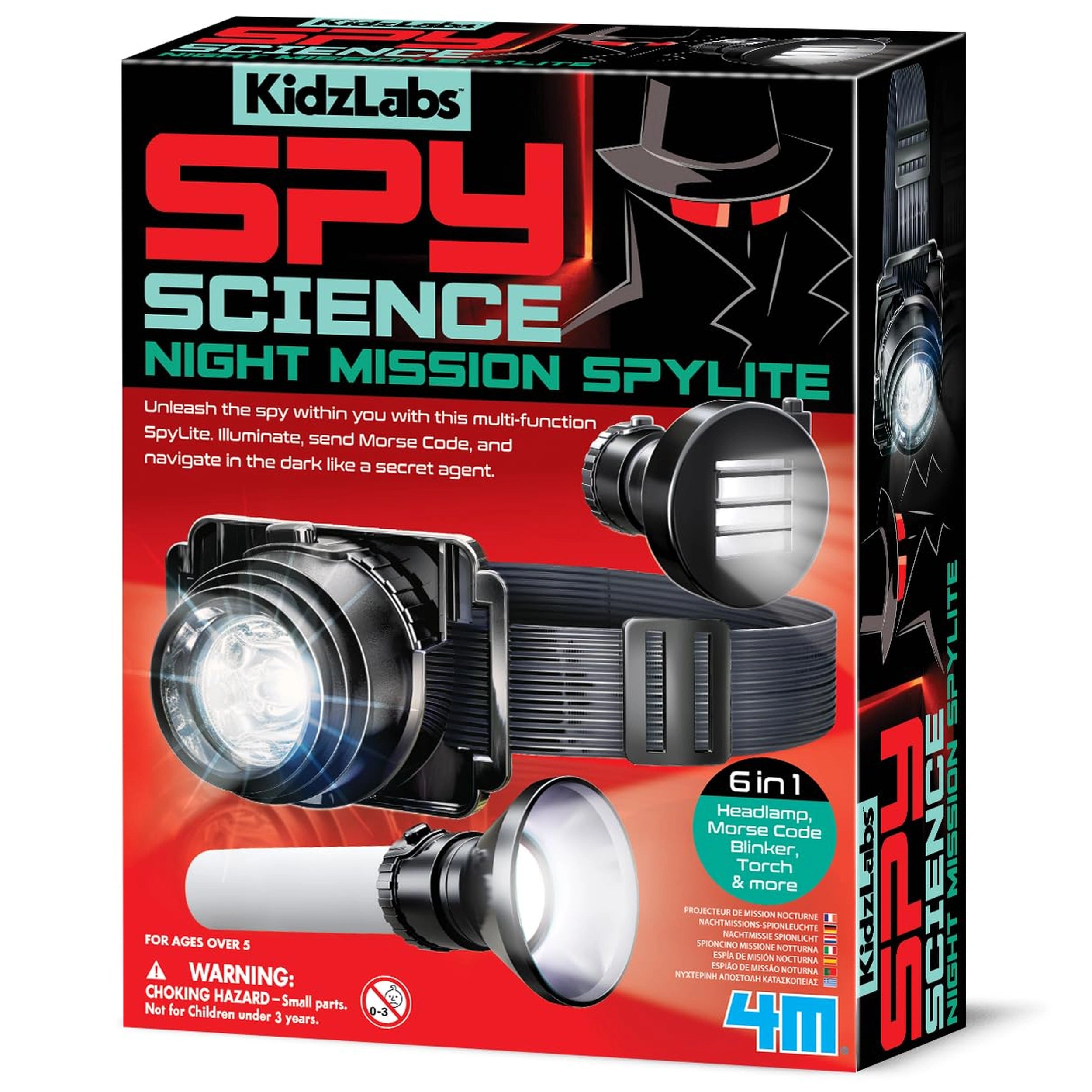 4M - KidzLabs Mission Nocturne de Spy Science Spylite - Ensembles de Jeux