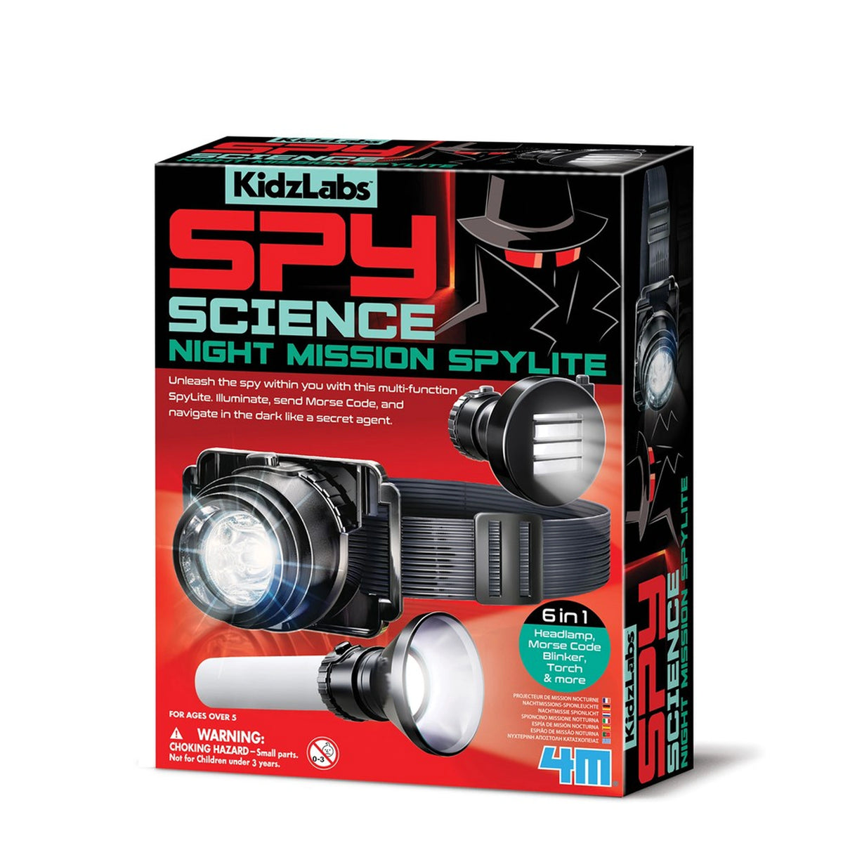 4M - KidzLabs Mission Nocturne de Spy Science Spylite - Ensembles de Jeux