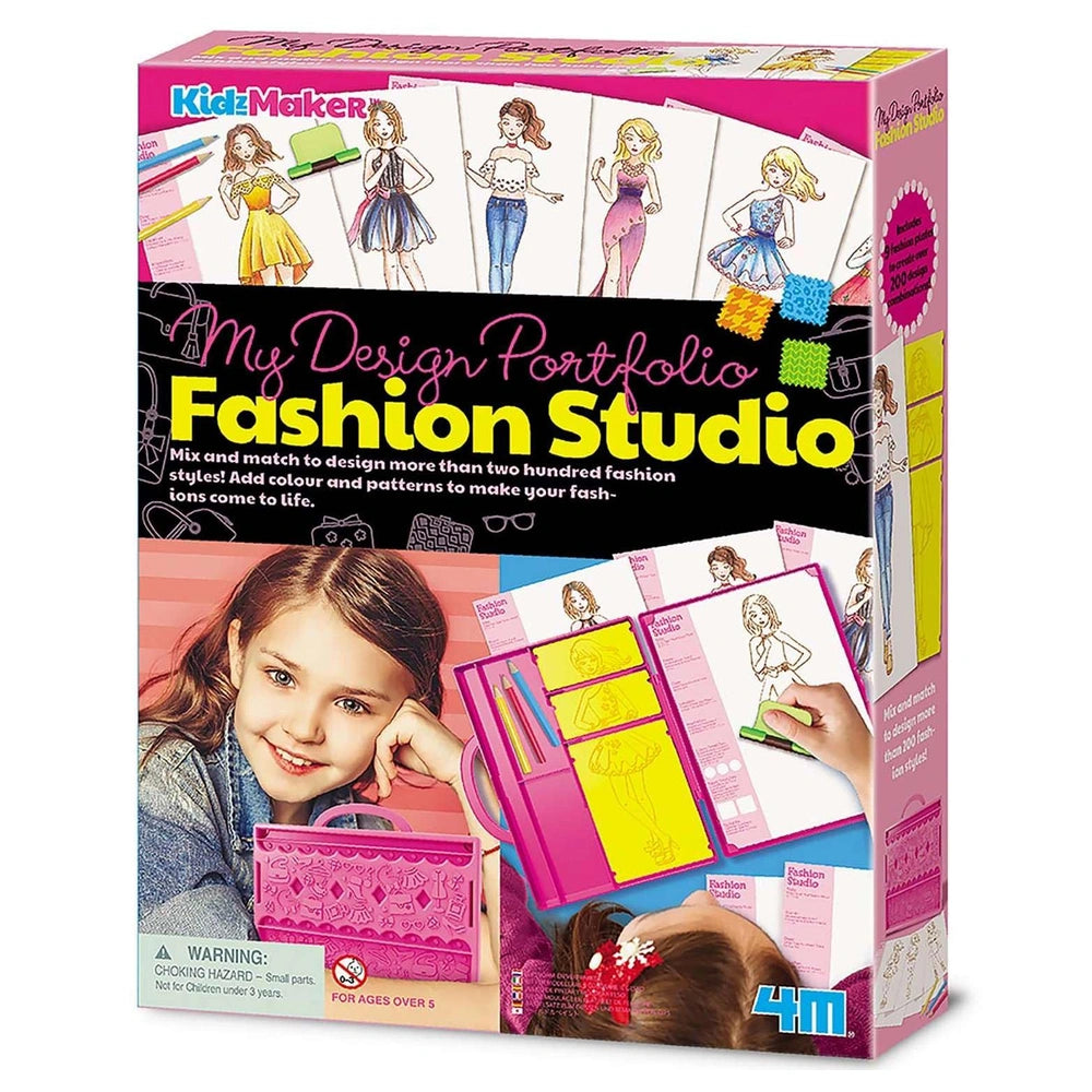 4M - KidzMaker Mon Portfolio de Design - Arts & Crafts - 5+ - Studio de Mode - 4M04720