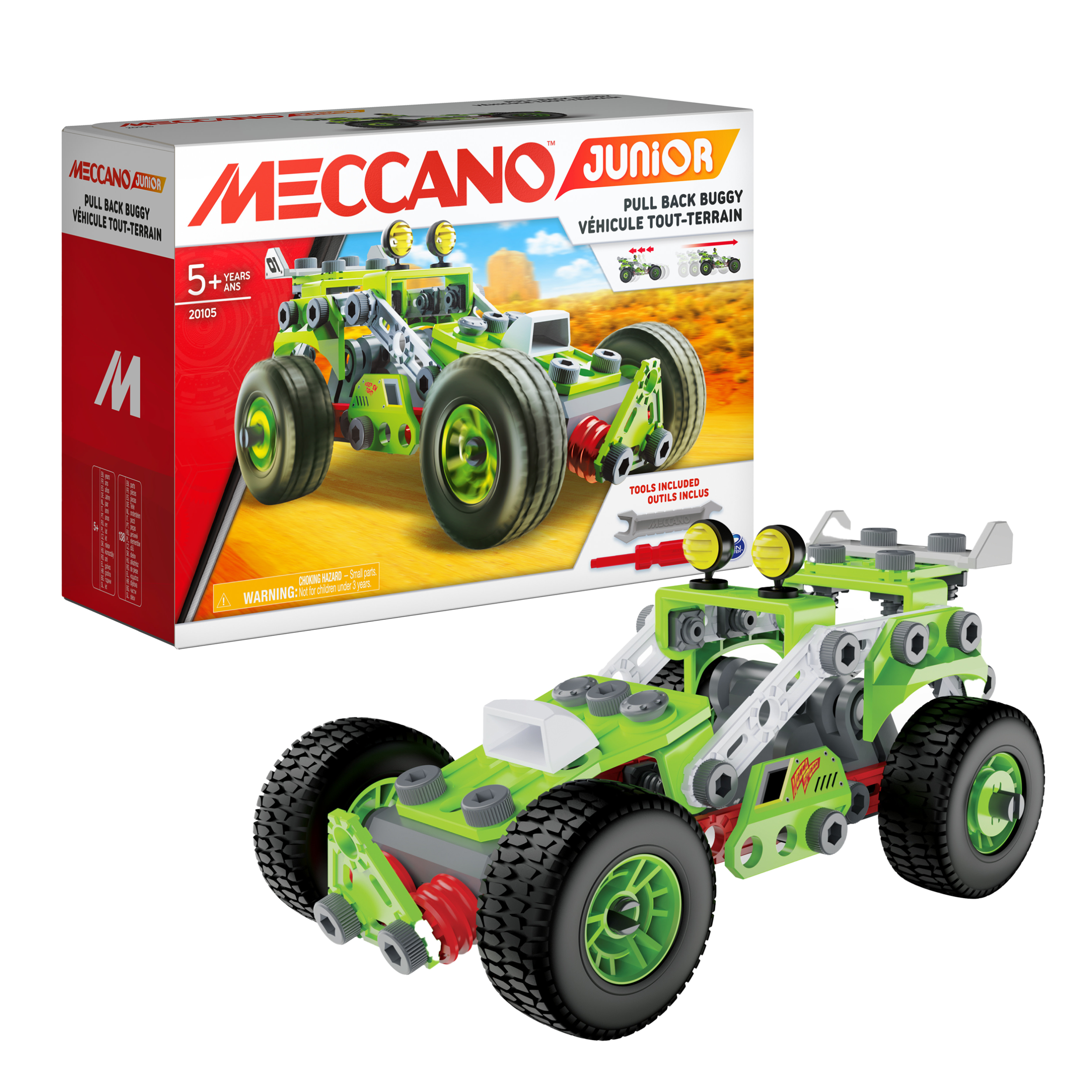  Meccano Junior, Front Loader Tractor with Moving Parts and Real  Tools, Toy Model Building Kit, STEM Toys for Kids Ages 5 and up : Toys &  Games