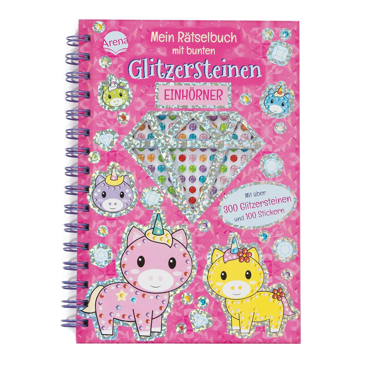 ARENA - Glittering Puzzle and Creative Fun with Over 300 Glitter Stones and Over 100 Stickers - Books - German Edition