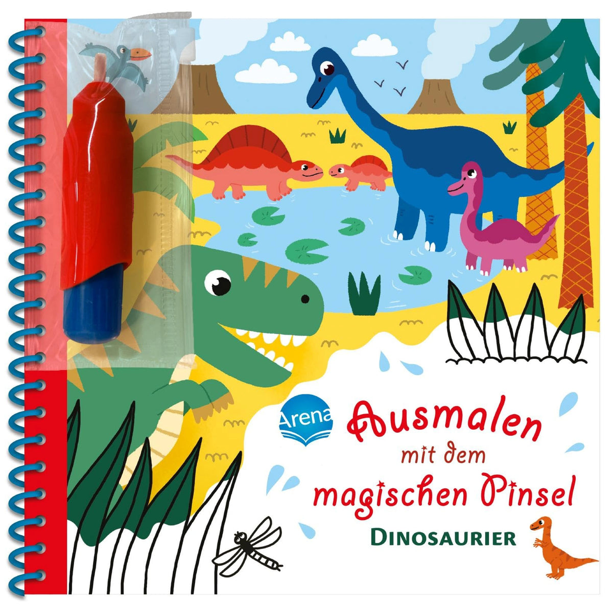 ARENA - Magic Painting Brush Dinosaur Themed - Books - German Edition
