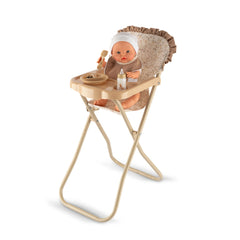 ASI Dolls - Chaise haute avec plateau et bavoir pour poupées - Ensembles de jeu et figurines de poupées