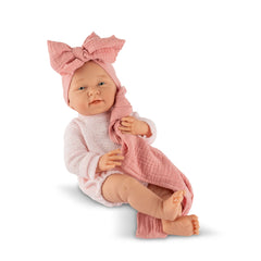 ASI Dolls - Matti 40cm en tricot rose - Poupée en vinyle espagnol - 3+ ans