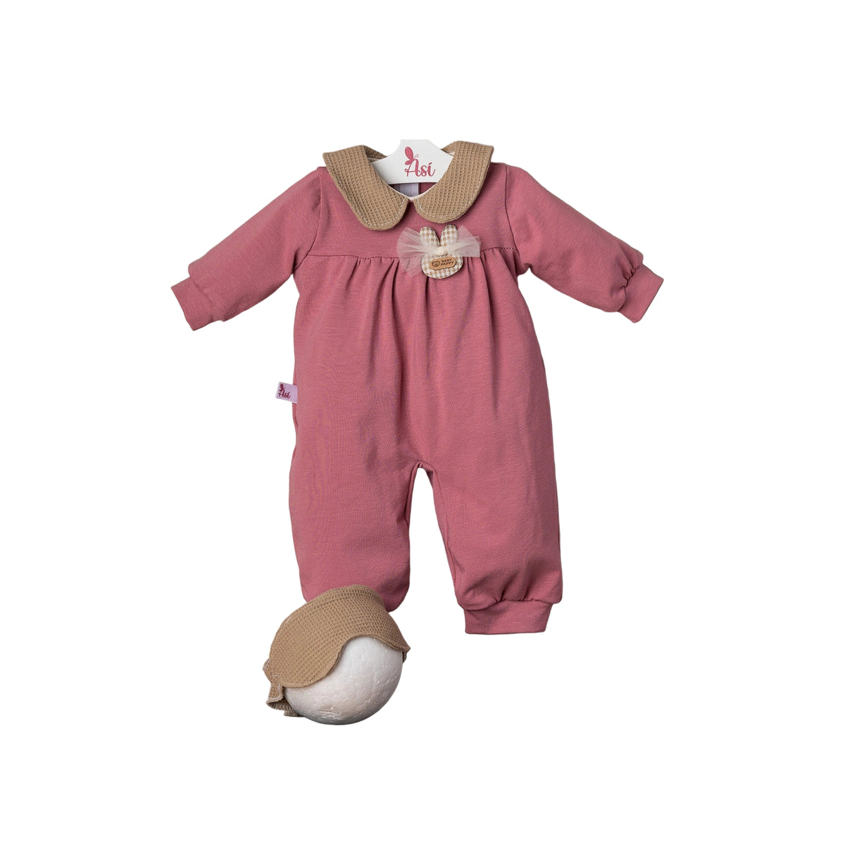 ASI Dolls - Tenue pour poupée ASI Dolls de 46 cm Pyjama rose avec masque - Ensembles de jeu et figurines