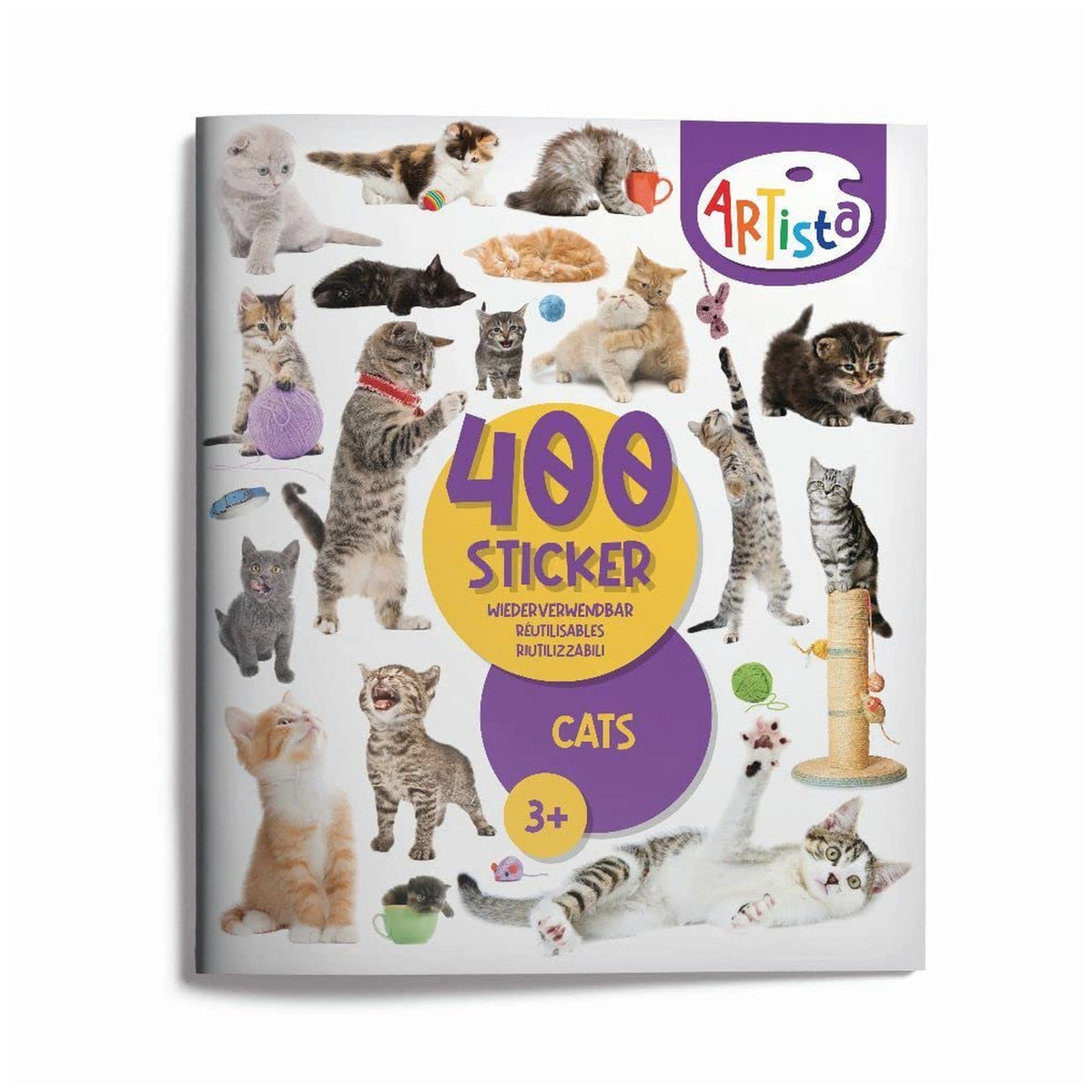Artista - Sticker Book Cats - Arts & Crafts - Italian Edition