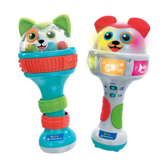 Baby Clementoni - Maracas Bébé Amici Cuccioli Jouets d'Activité Bébé - Édition Italienne