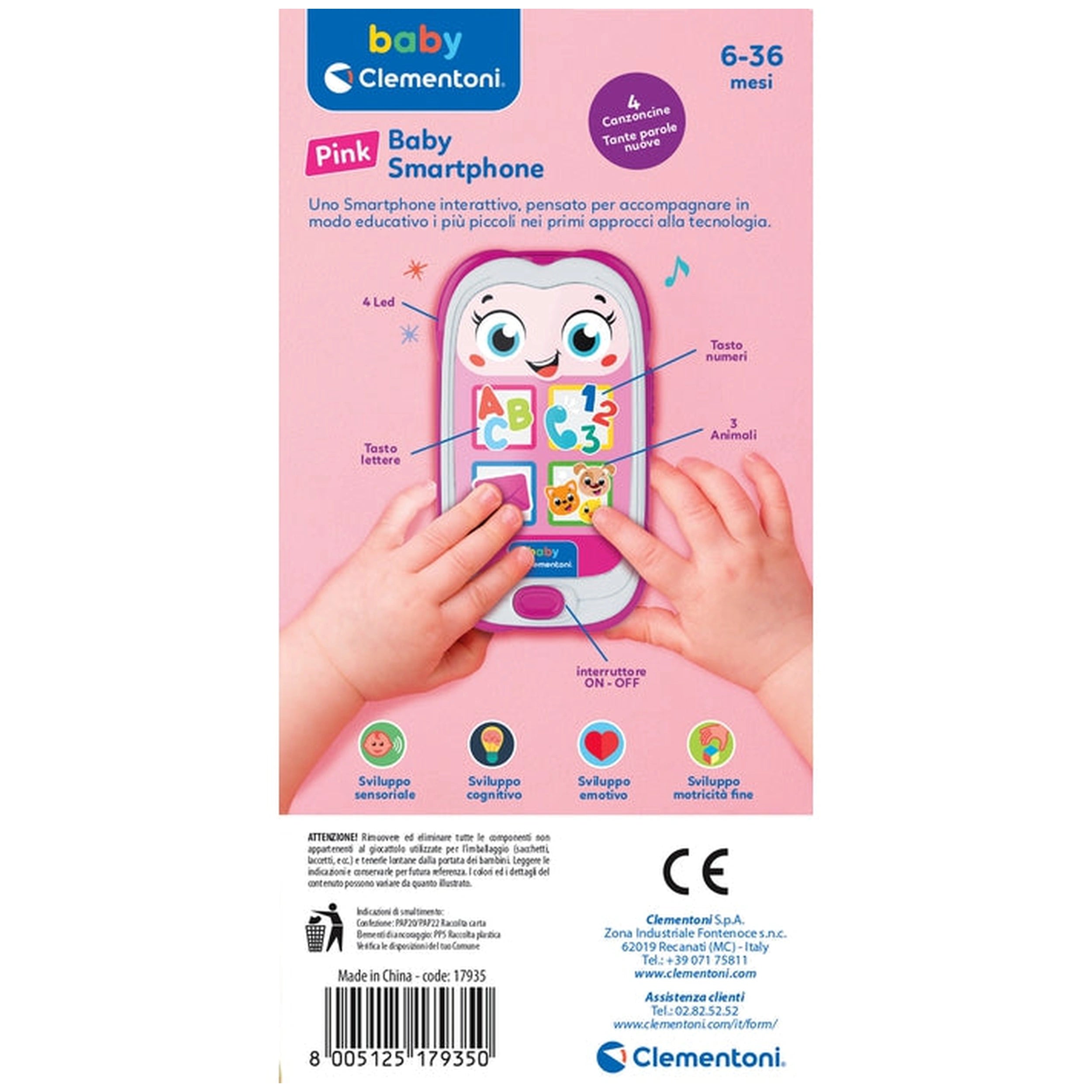 Baby-Clementoni-Baby-Smartphone-Rose-Jouets-Éducatifs