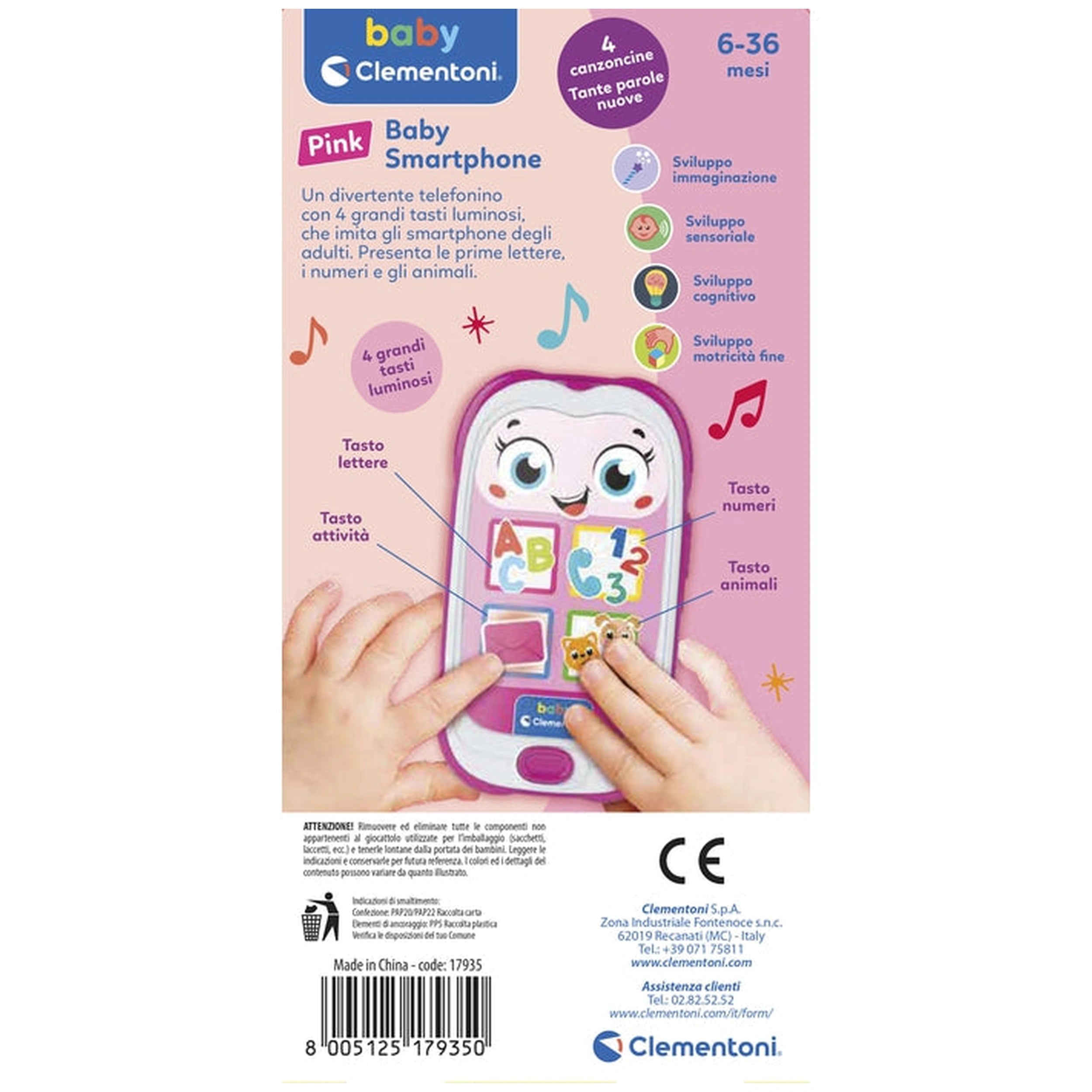 Baby-Clementoni-Baby-Smartphone-Rose-Jouets-Éducatifs