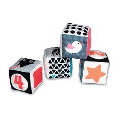 Cubes d'activité doux noir et blanc Baby Clementoni - Jouets d'activité pour bébé