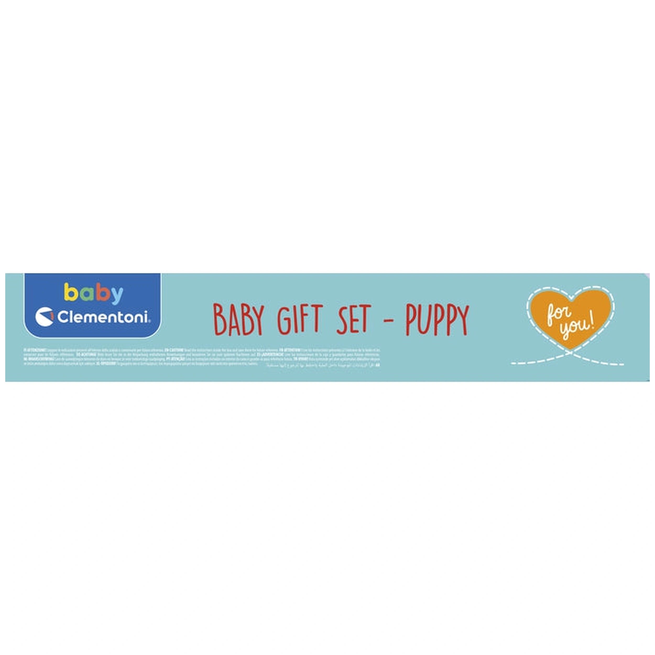 Clementoni Bébé - Ensemble Cadeau Doudou Chiot Jouets de Tri et d'Empilage