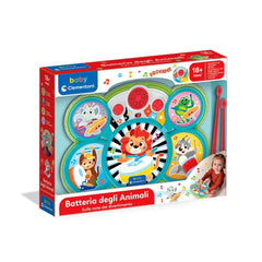 Baby Clementoni - Drumset Animals - Instruments de Musique - 9M - CLM17976