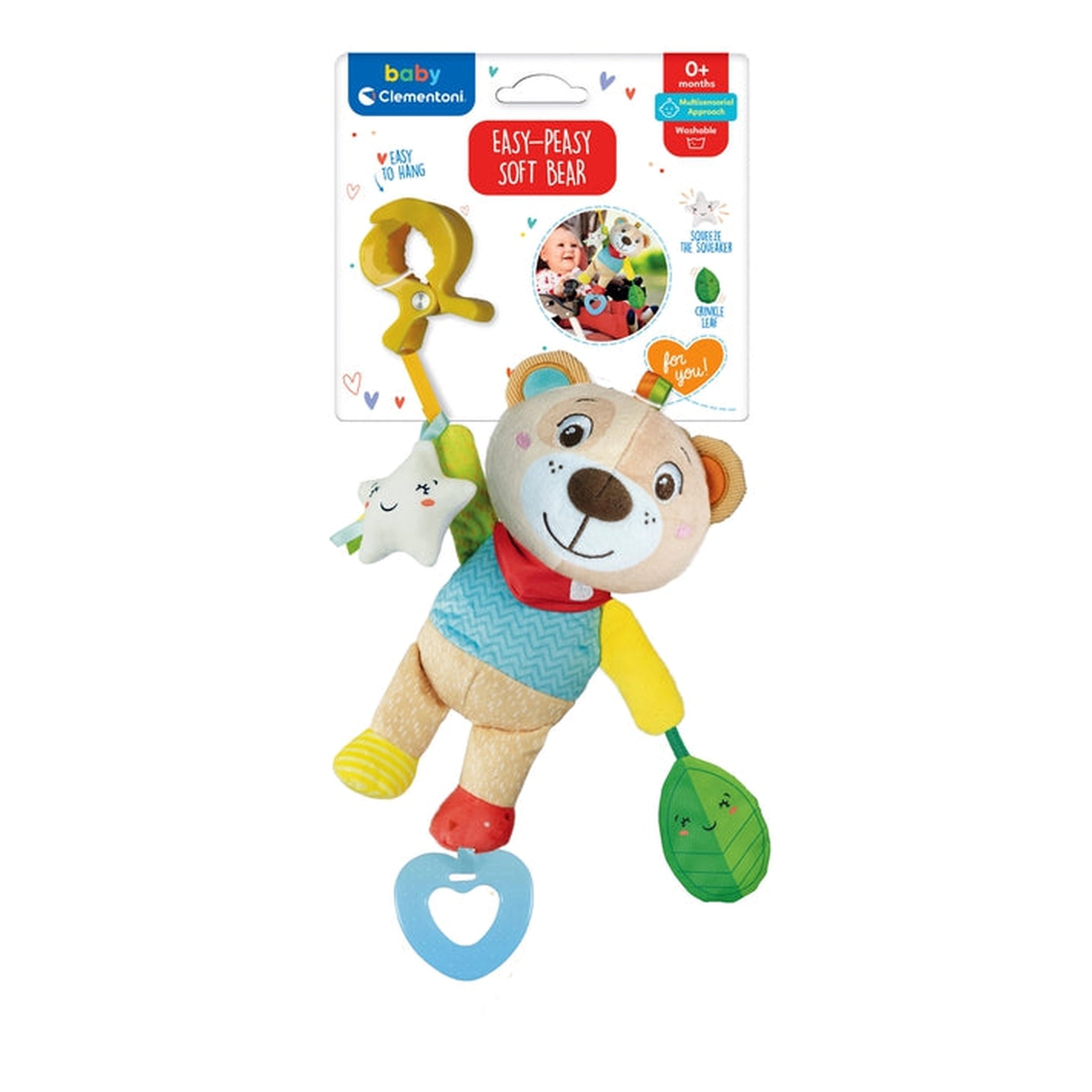 Baby Clementoni - Peluches Ourson Easy-Peasy