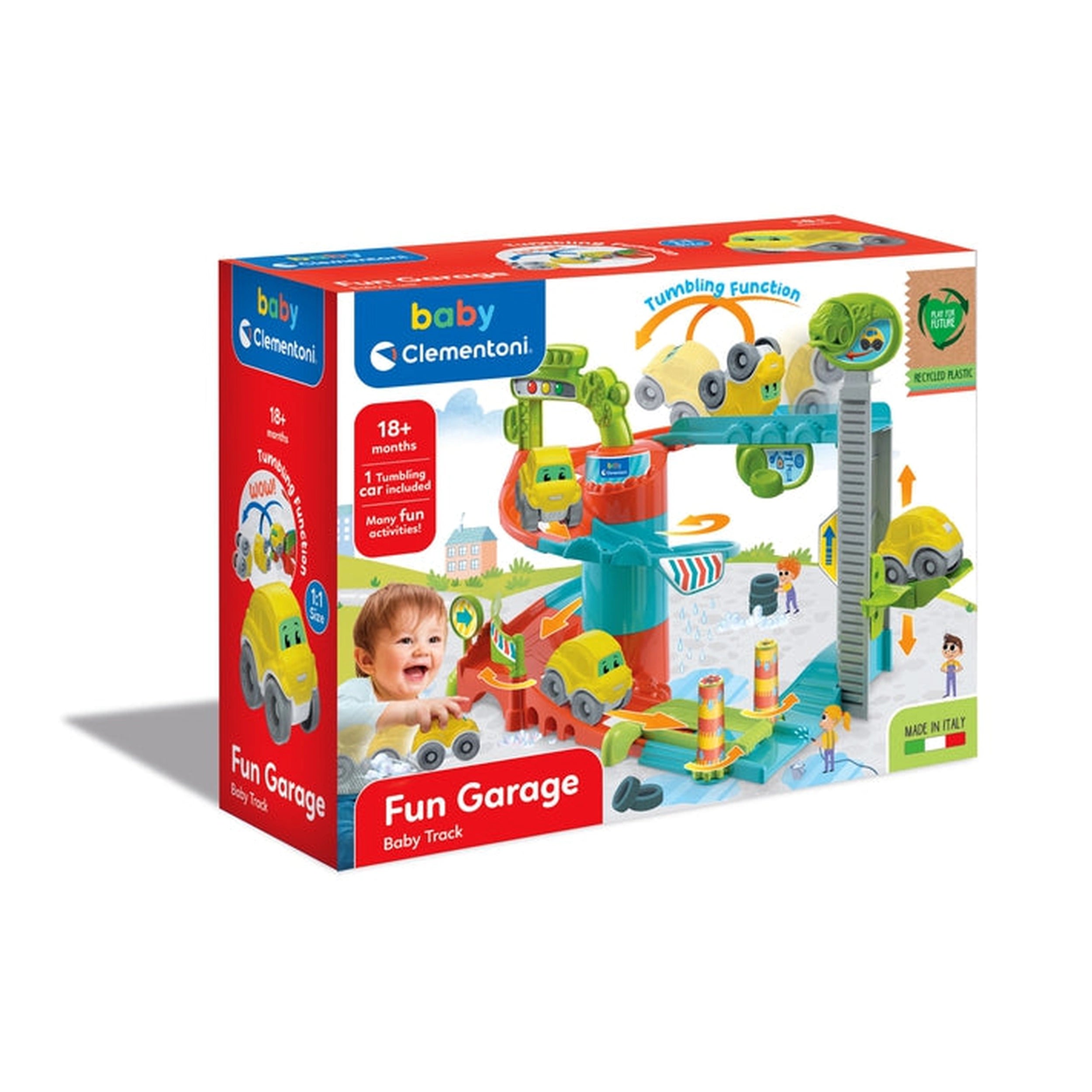 Baby Clementoni - Garage Amusant Piste Bébé Jouets d'Activité