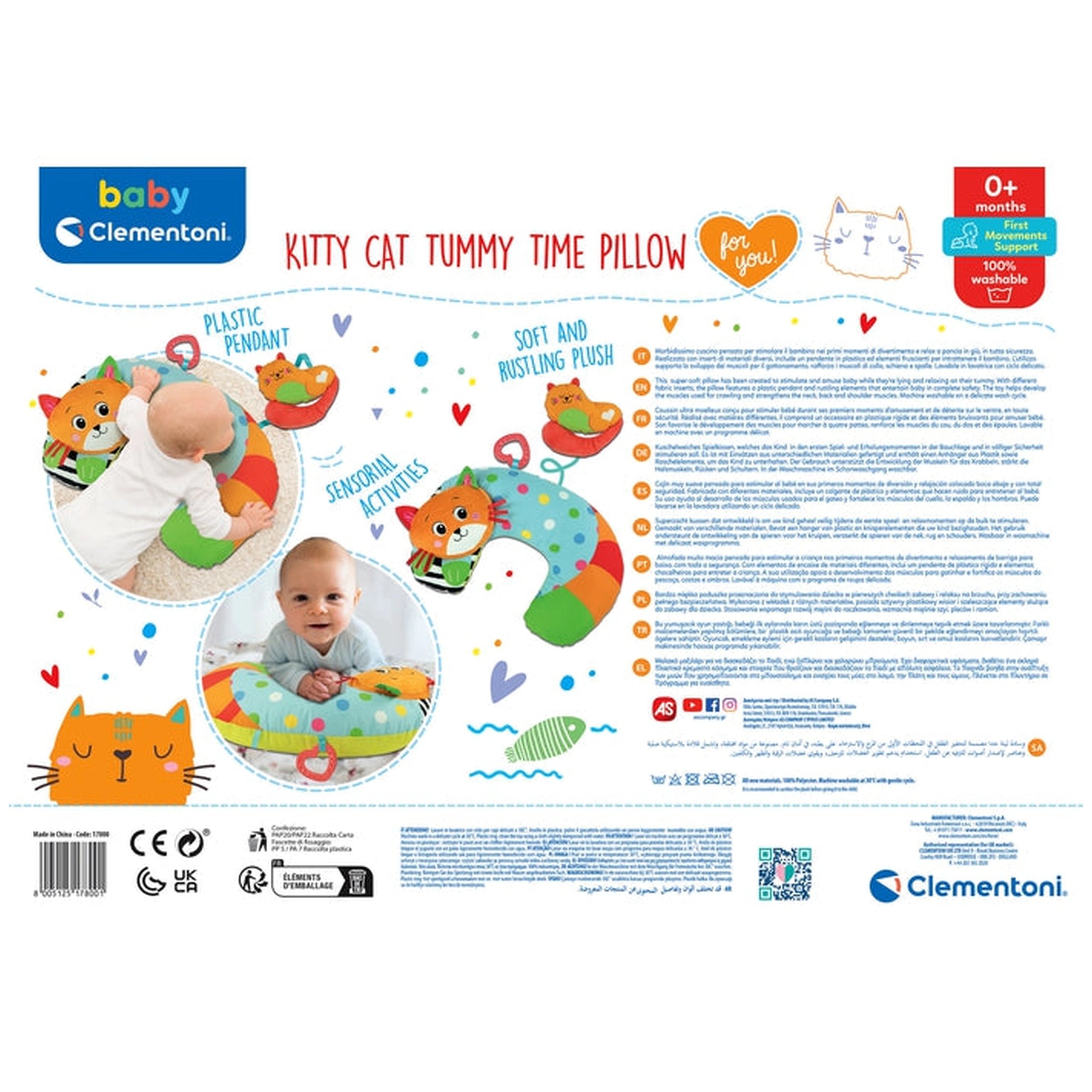 Coussin de temps sur le ventre Kitty Cat de Baby Clementoni