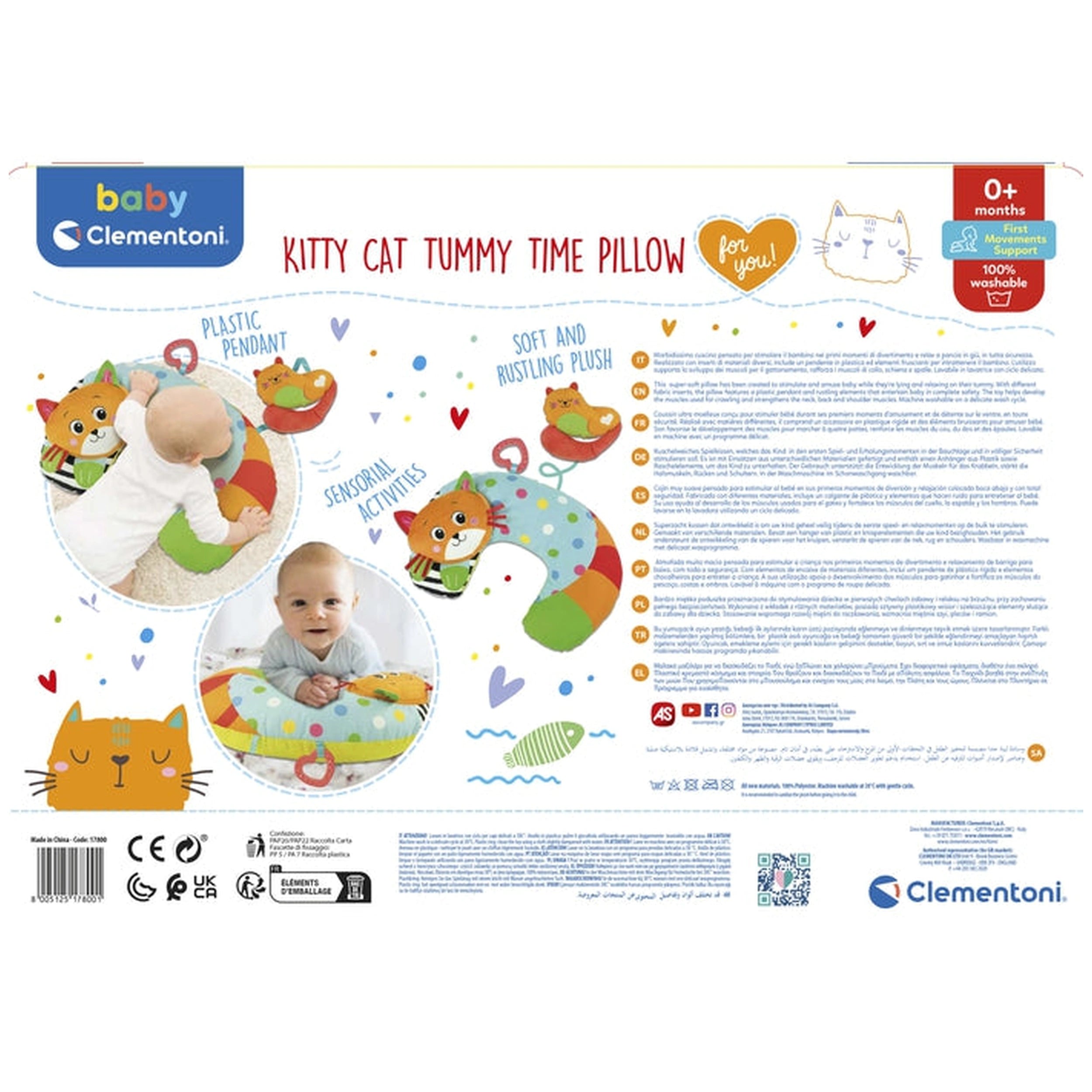 Coussin de temps sur le ventre Kitty Cat de Baby Clementoni