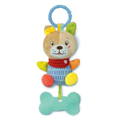 Baby Clementoni - Joli hochet en peluche chien