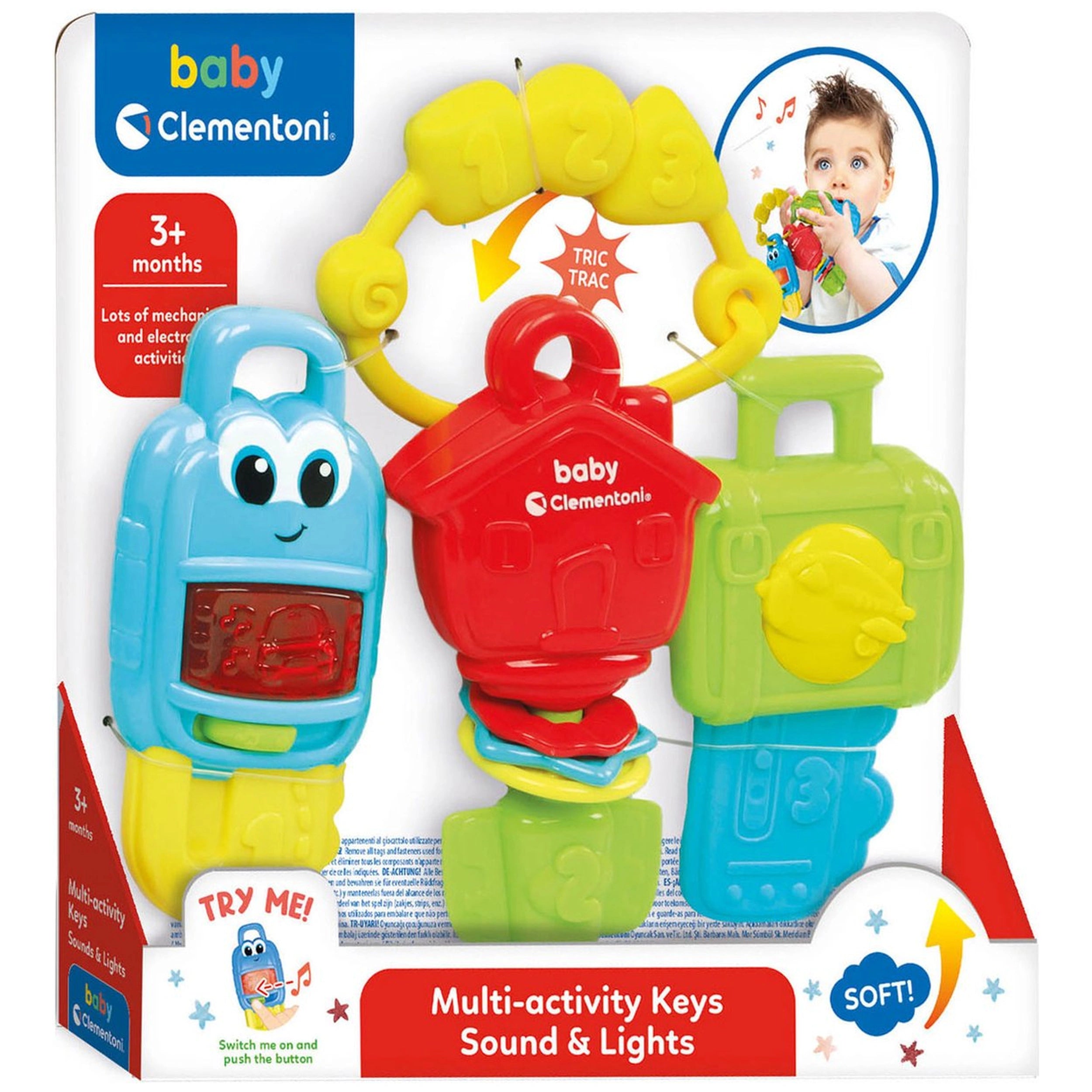 Baby Clementoni - Multi Activity Keys Sound And Lights Baby Activity Toys