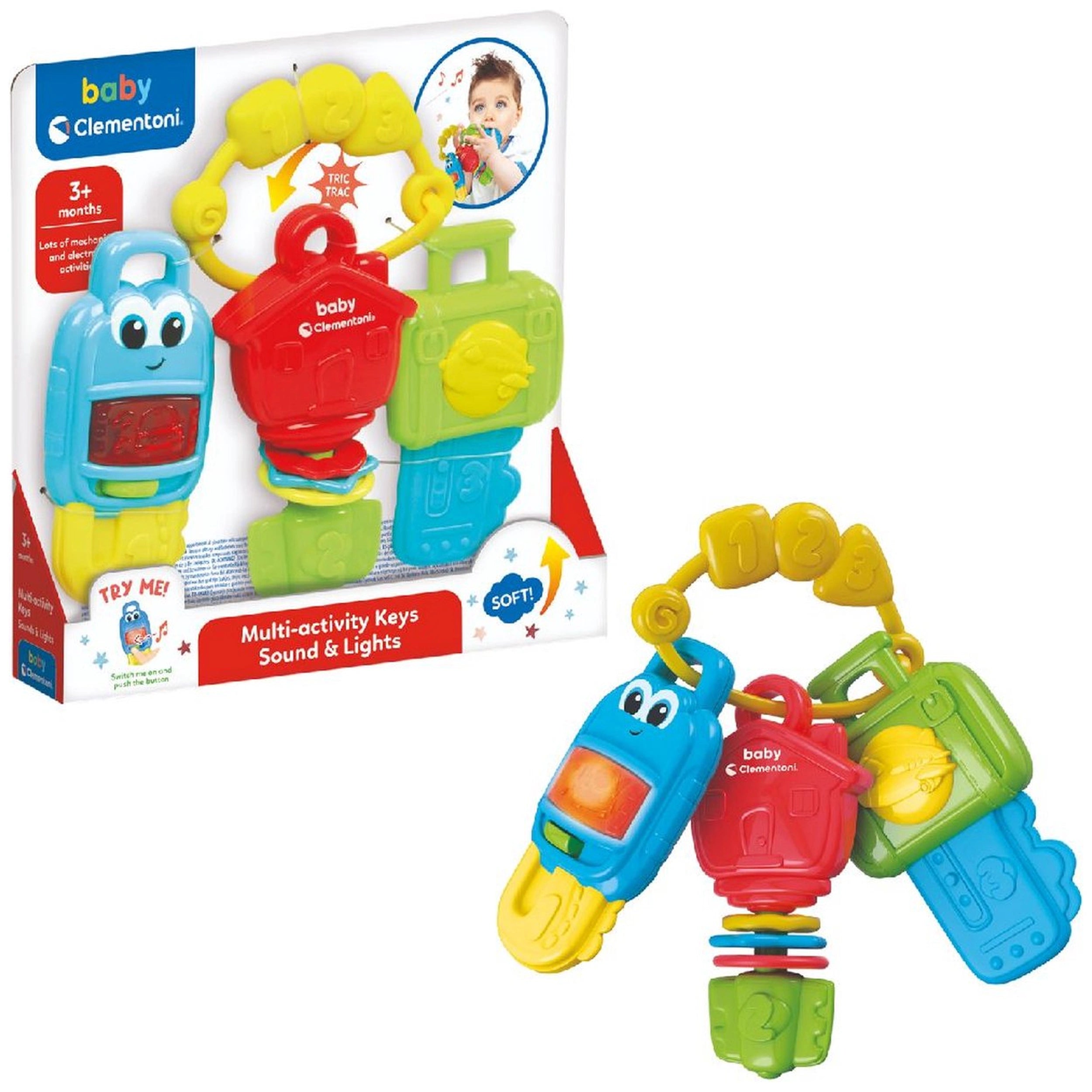 Baby Clementoni - Multi Activity Keys Sound And Lights Baby Activity Toys