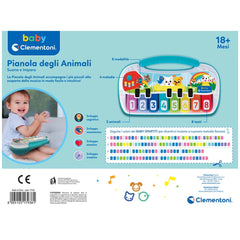 Baby Clementoni - Pianola des Animaux Sonore et Apprends Jouets d'Activité pour Bébé - Édition Italienne