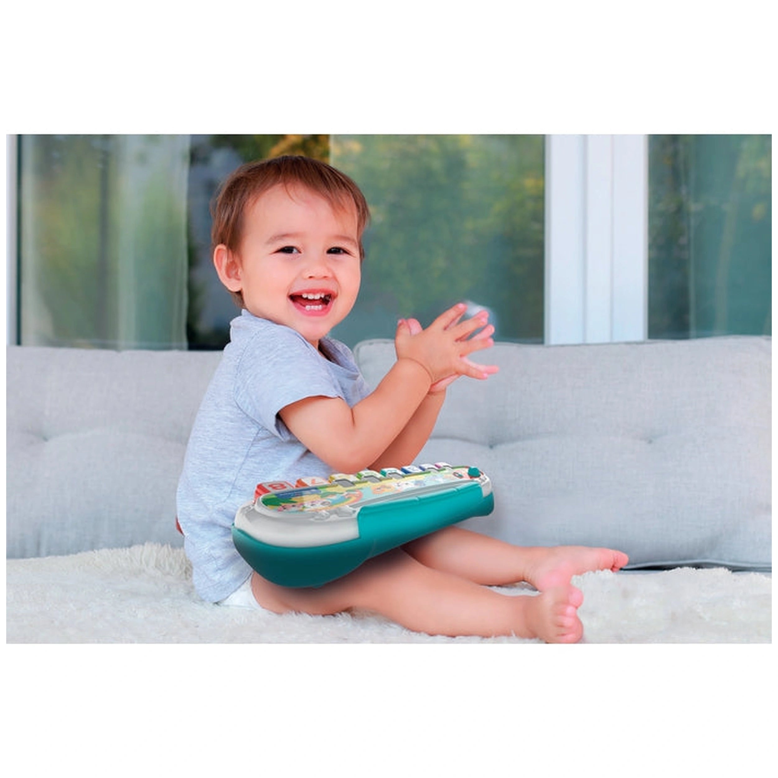 Baby Clementoni - Pianola des Animaux Sonore et Apprends Jouets d'Activité pour Bébé - Édition Italienne