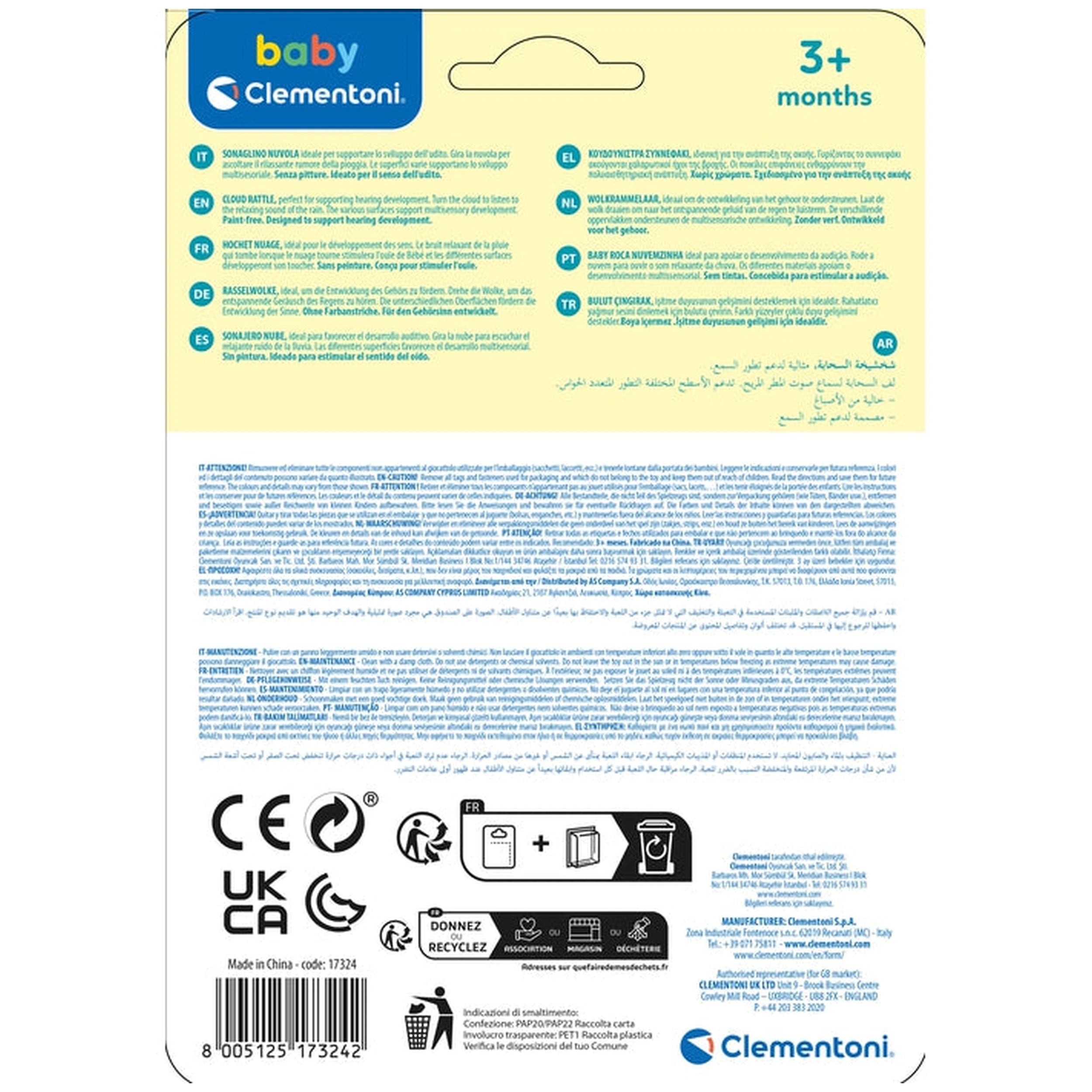 Baby Clementoni - Hochets Nuage Pluvieux