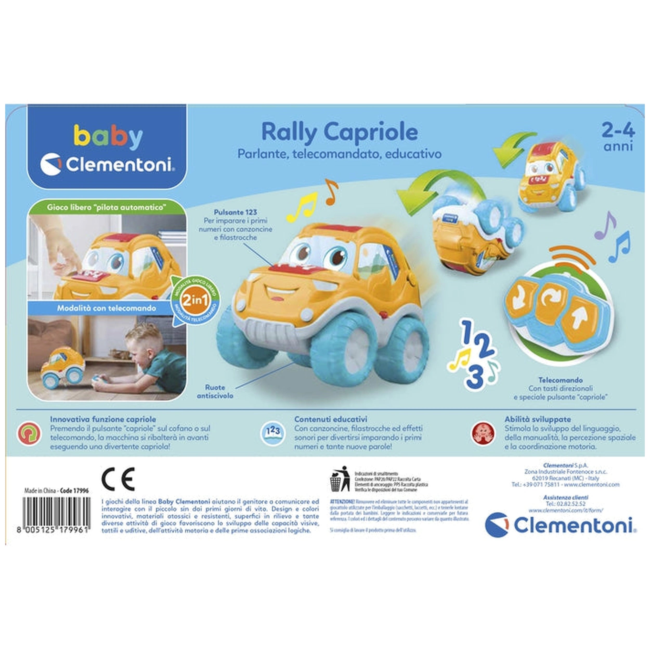 Baby Clementoni - Voiture télécommandée Rally Capriole