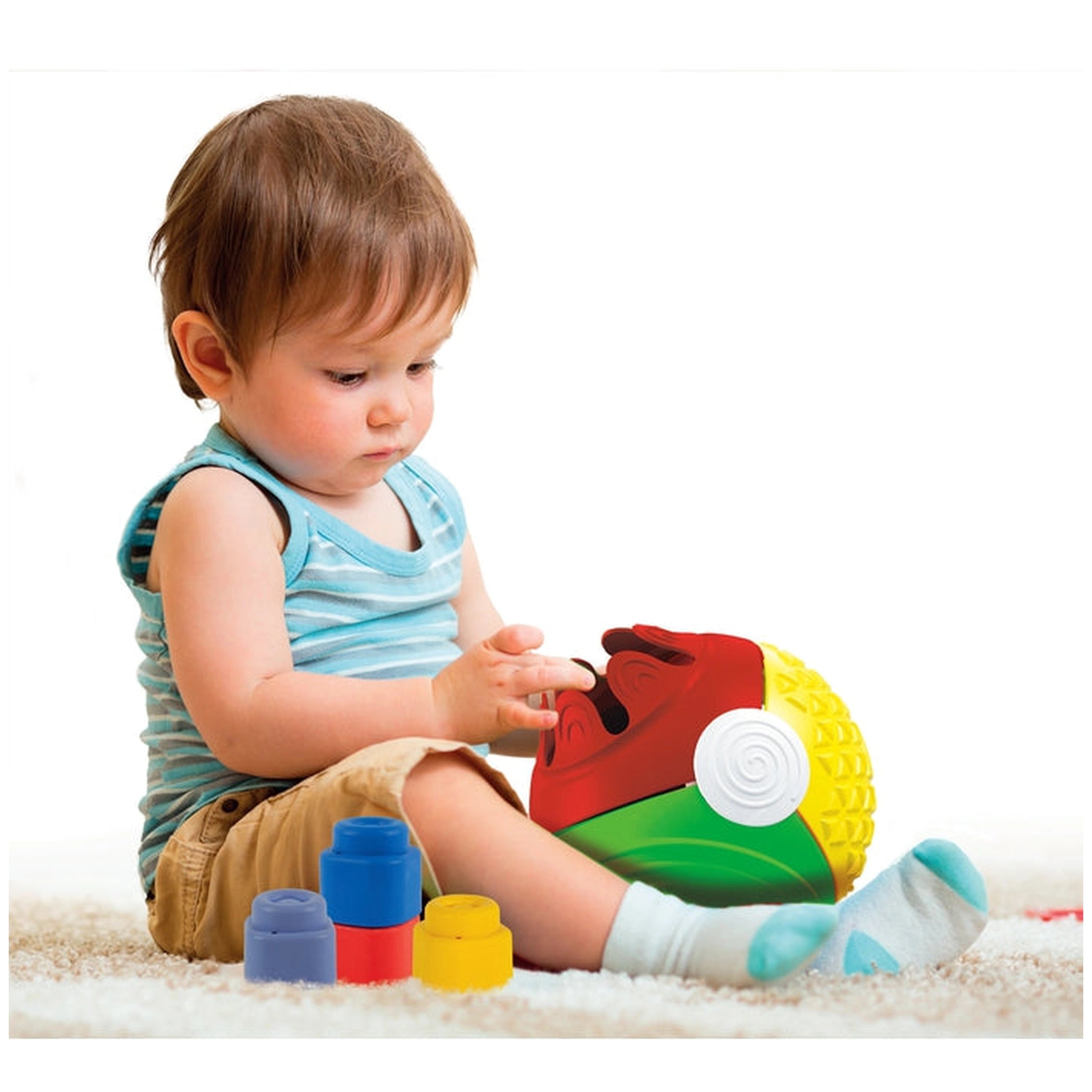 Balle sensorielle Touch Roll And Play de Baby Clementoni - Jouets d'activité pour bébé