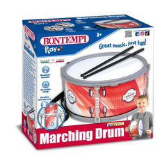 Bontempi - Marching drum with double membrane shoulder strap and sticks - Educational Musical Instruments - Age +3 - 54005235