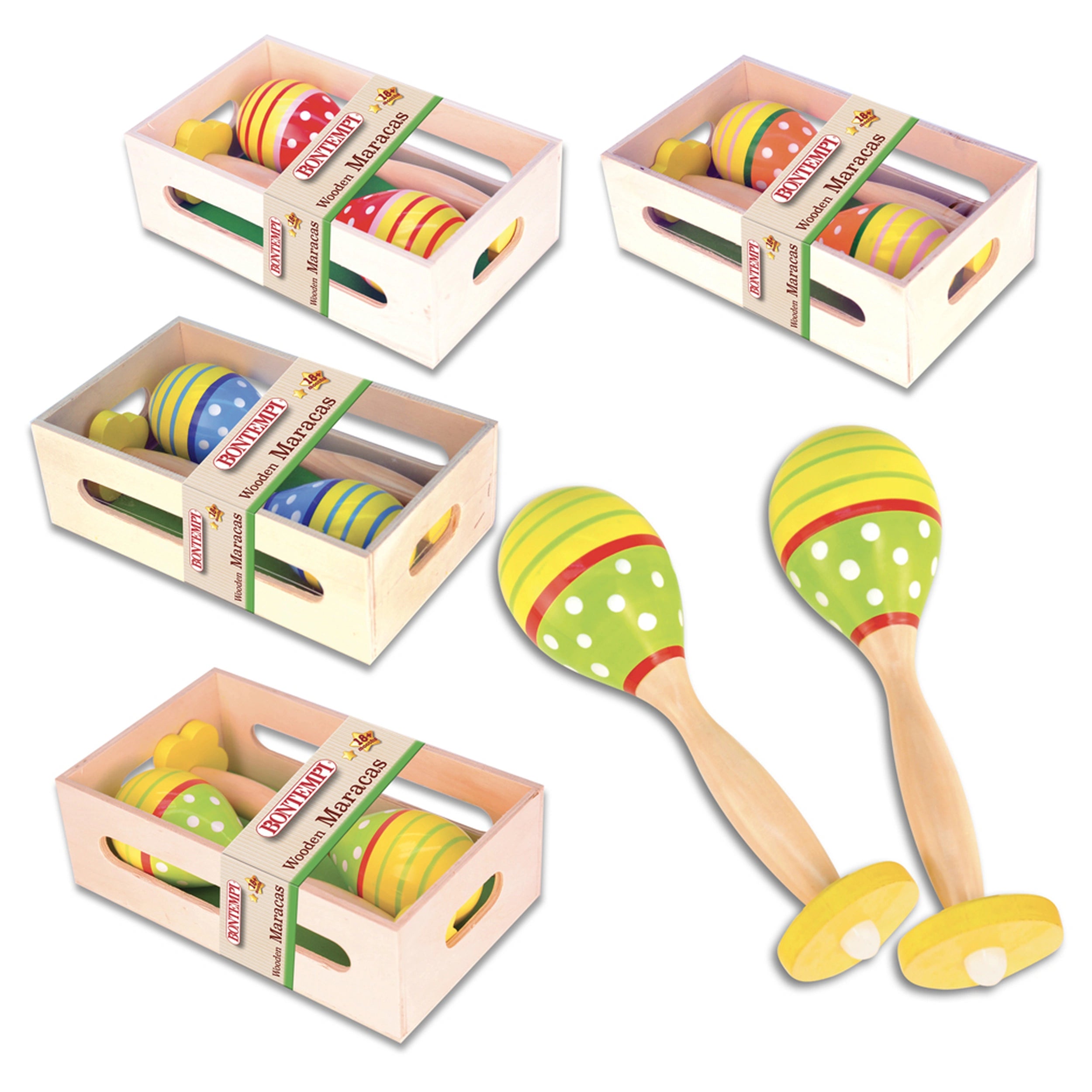 Bontempi - Maracas en bois - Instruments de musique