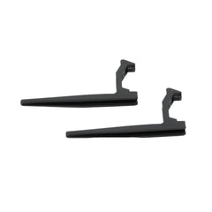 Black toy forklift forks designed for Bruder Linde Forklift, shown on a white background.