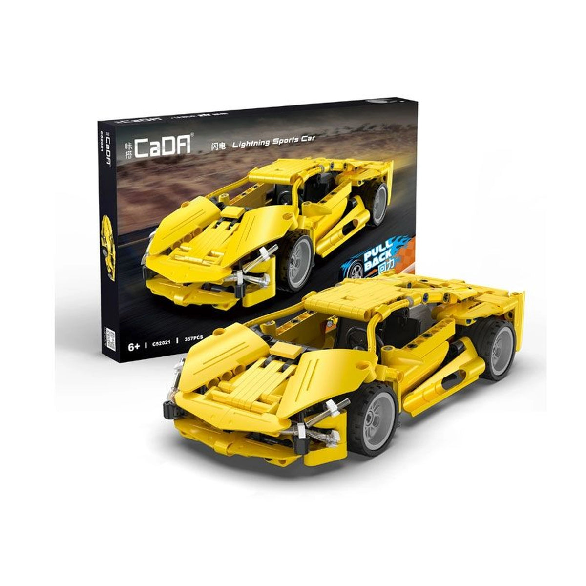 CaDA - Système de voiture de sport Lightning à traction arrière - Jouets de construction
