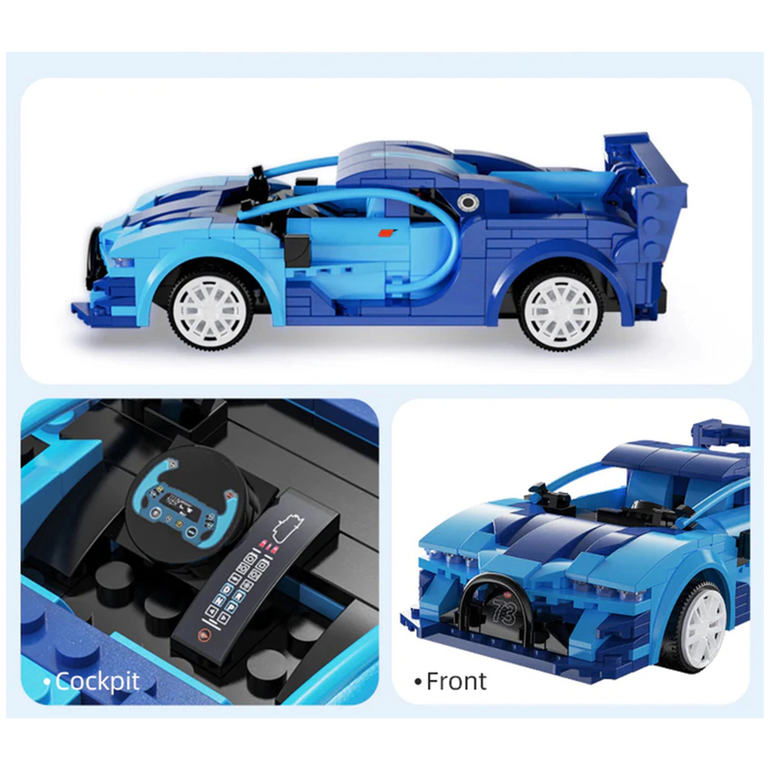 CaDA - RC Blue Race Car Dual Mode Controller - Construction Set Toys