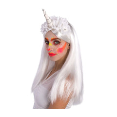 Carnival Toys - Diadème de Licorne Enchanteur avec Fleurs et Bande Élastique pour un Jeu de Rôle Magique - Professions Imaginaires et Jeux de Rôle