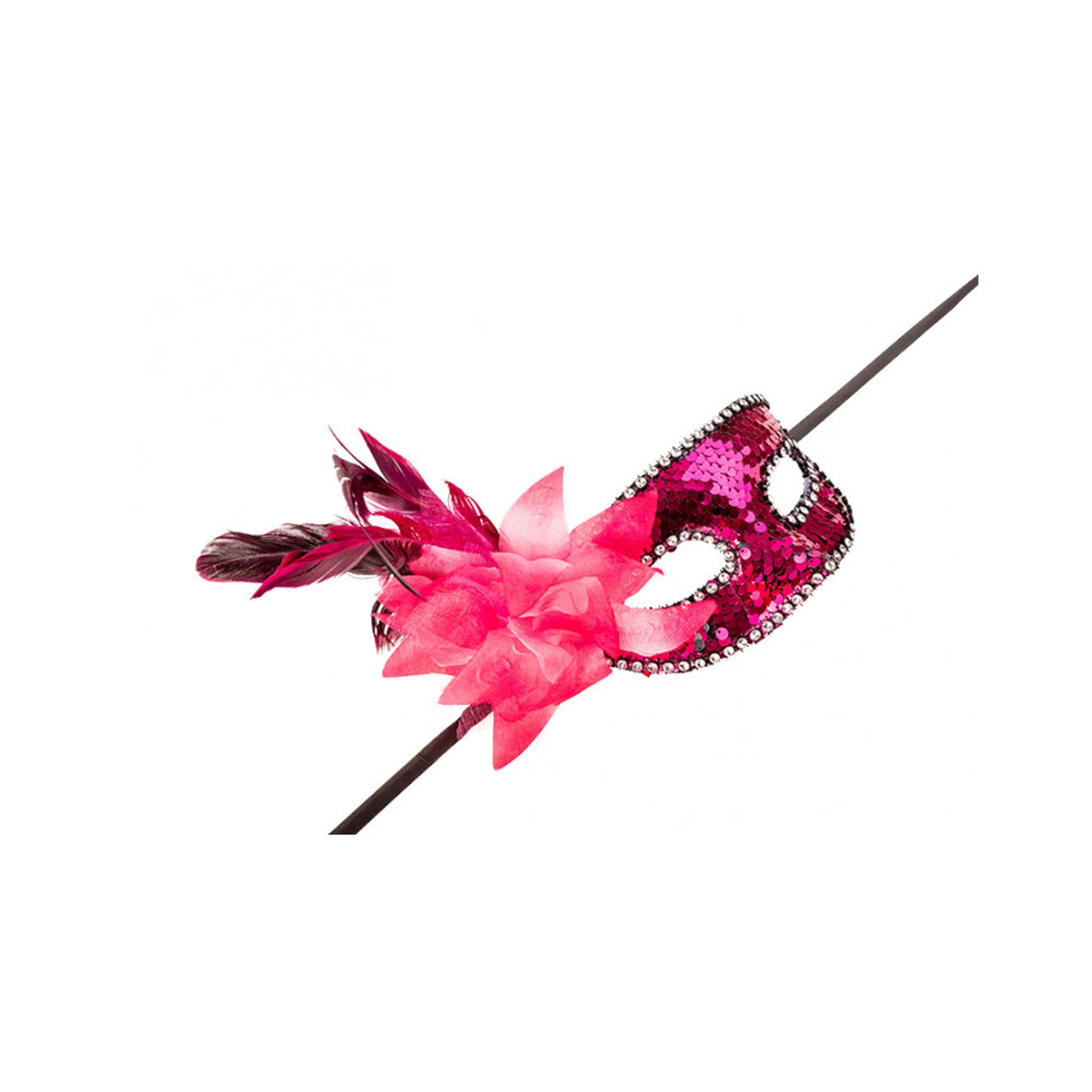 Carnival Toys - Masque Vénitien Fuchsia à Demi-Face pour un Amusement Créatif en Costumes - Professions Imaginaires et Jeux de Rôle