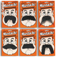 Carnival Toys - Ensemble de Moustaches Amusantes avec 6 Styles Assortis pour un Jeu Créatif - Professions Imaginaires et Jeux de Rôle