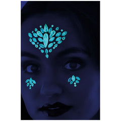 Carnival Toys - Décorations adhésives en cristal phosphorescent pour un jeu de rôle créatif - Maquillage