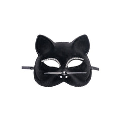 Carnival Toys - Jeux d'imitation - Masque de chat en velours - Noir - 6 Ans+