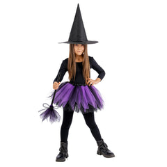 Carnival Toys - Witch Costume Set with Broom - Pretend Professions & Role Playing