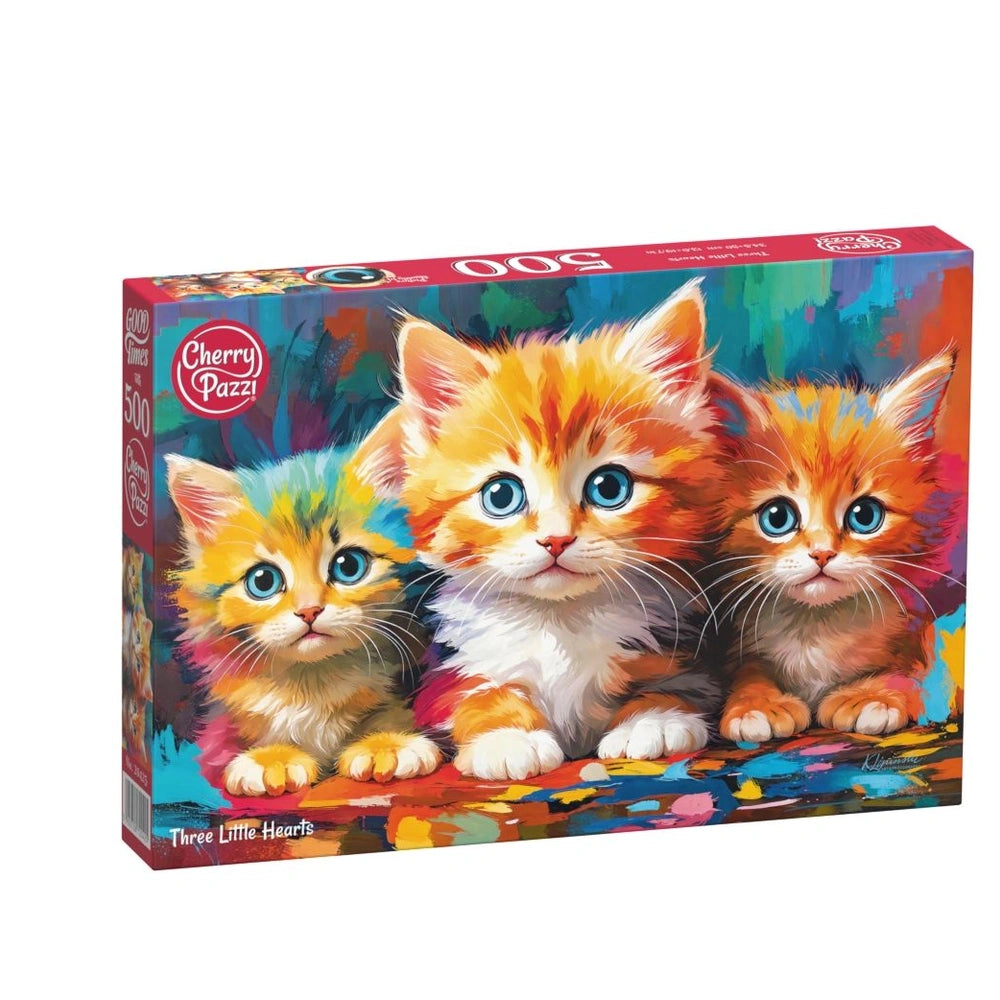 CherryPazzi - Three Little Hearts - 500 Pcs Puzzle Age: +12 - CRP20425