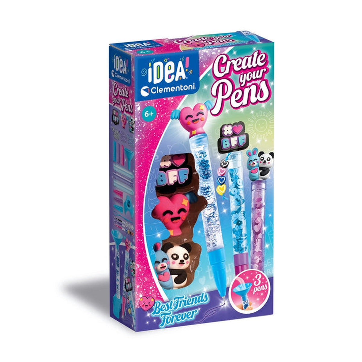 Clementoni - IDEA Créez Vos Meilleurs Amis Stylos Pour Toujours - Arts et Loisirs Créatifs