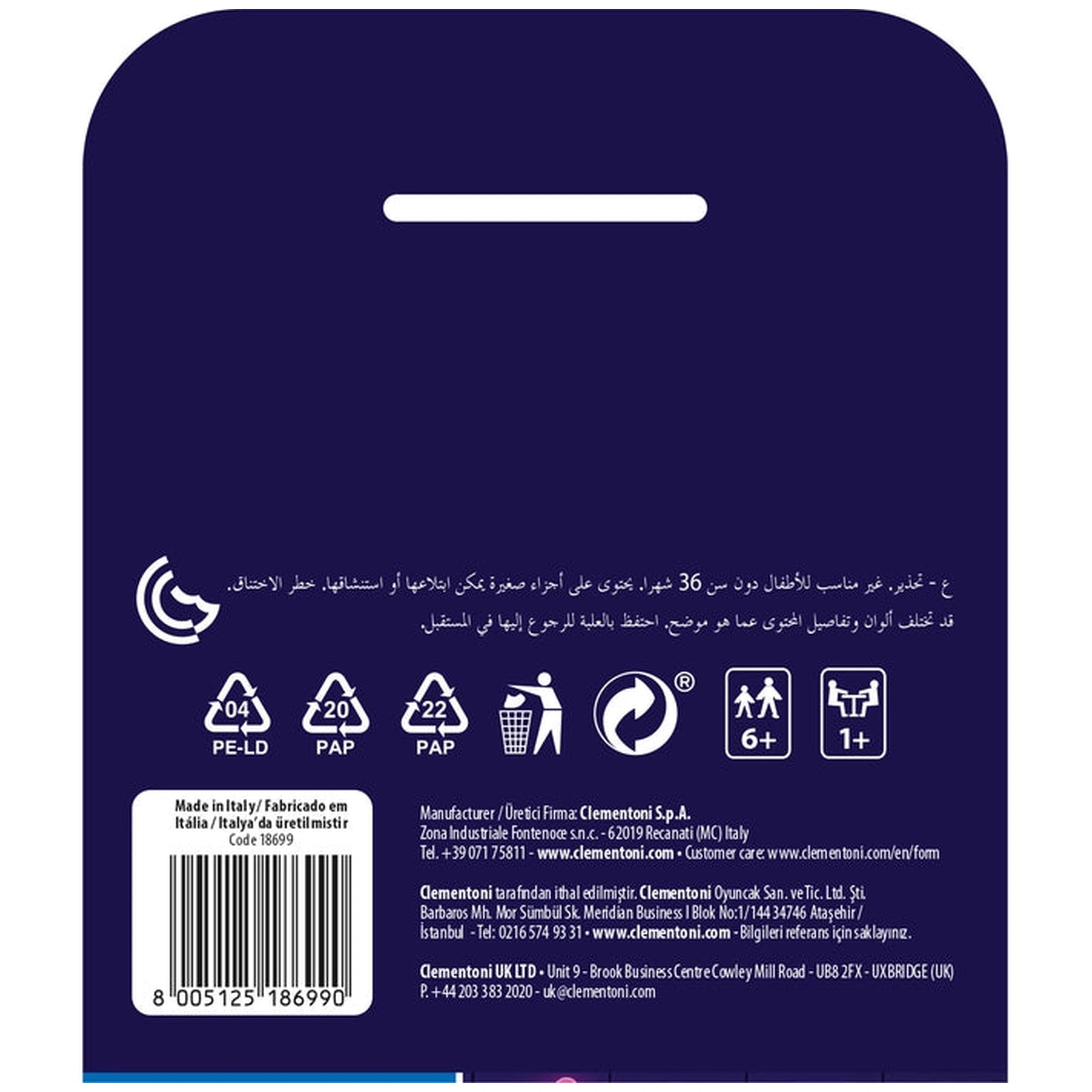 Clementoni Idea - 30 Big Neon Stickers