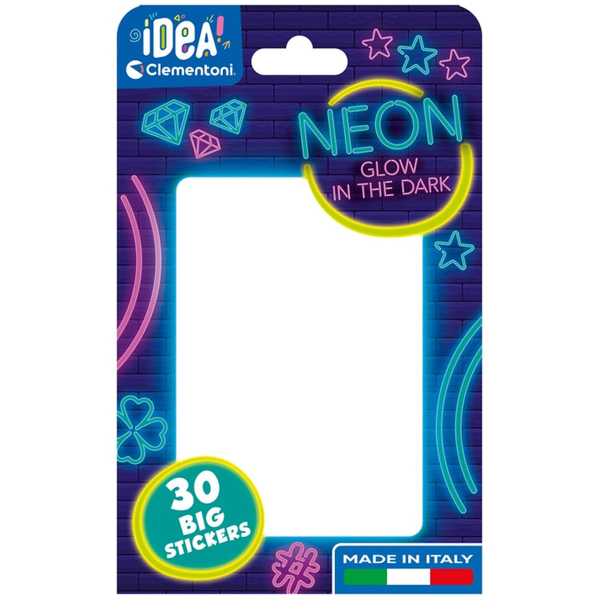 Clementoni Idea - 30 Big Neon Stickers