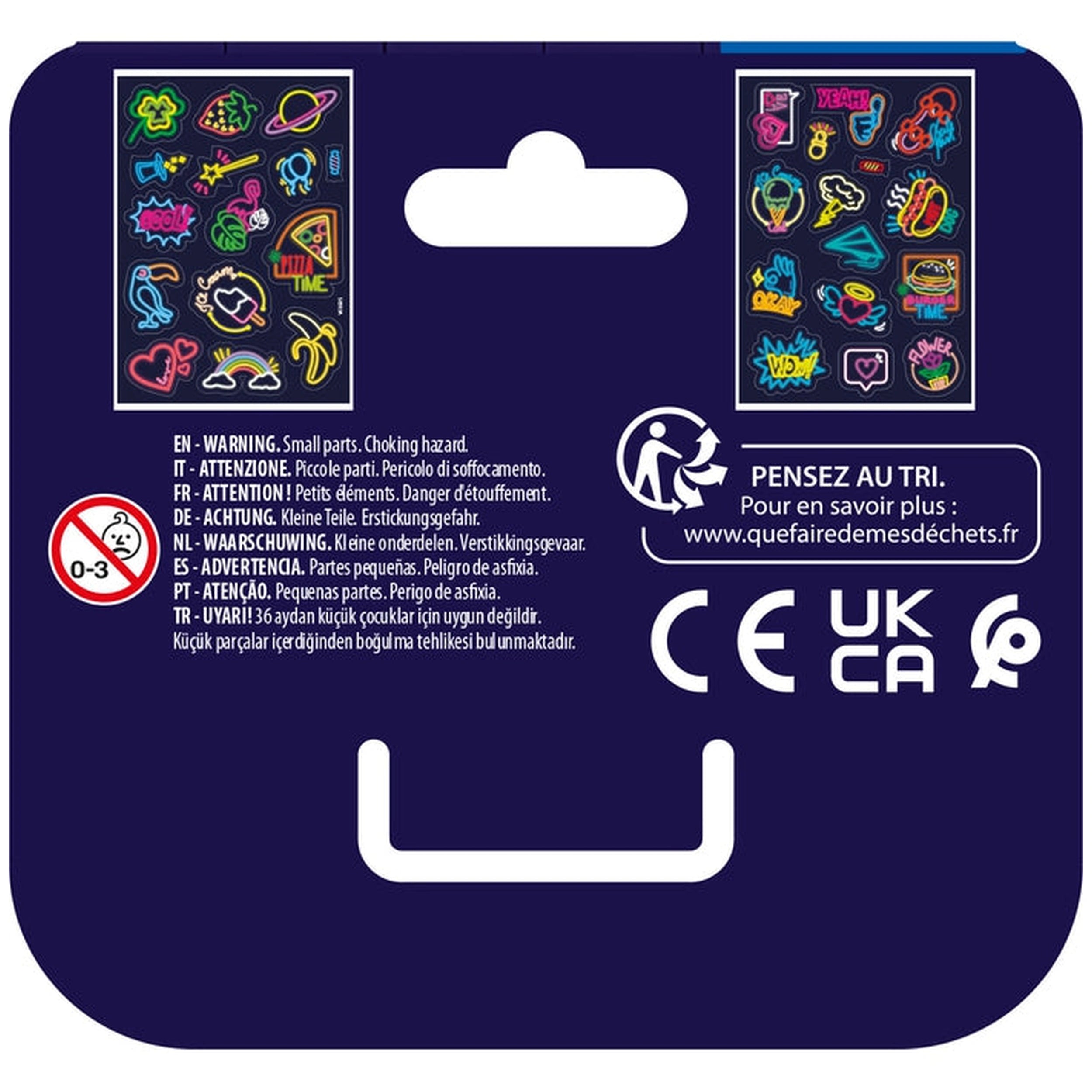 Clementoni Idea - 30 Big Neon Stickers