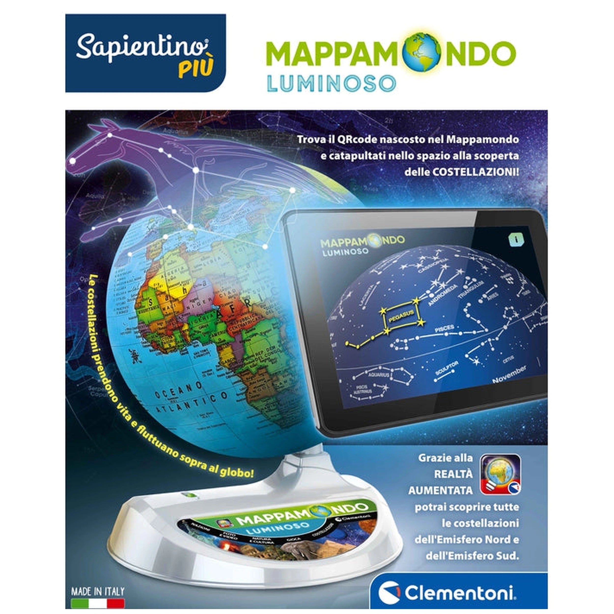 Clementoni - Mappamondo Luminoso Educational Toys - Italian Edition